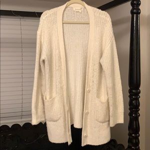 Cream colored Anthro grandfather cardigan
